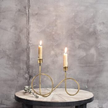 Twisted Brass Style Candlesticks