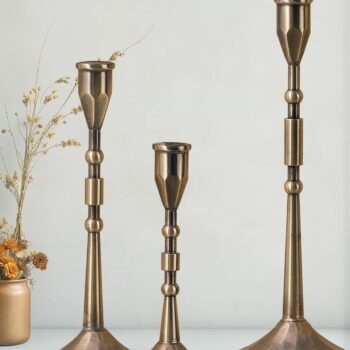 Handmade 3-Piece Candlestick Set
