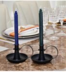 Vintage Iron Cone Candlesticks